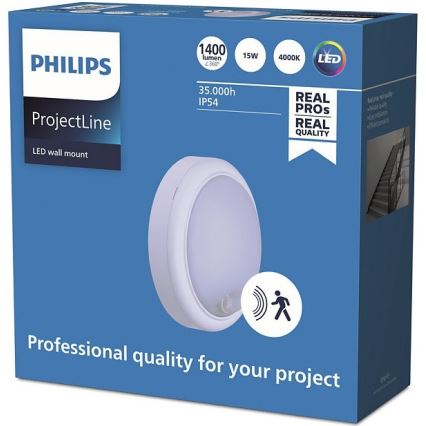 Philips - LED Аплик със сензор PROJECTLINE LED/15W/230V IP54