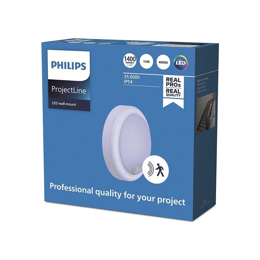 Philips - LED Аплик със сензор PROJECTLINE LED/15W/230V IP54
