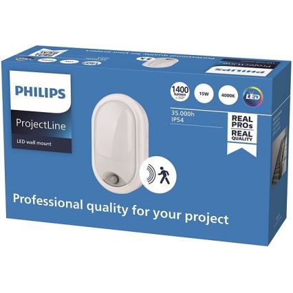 Philips - LED Аплик със сензор PROJECTLINE LED/15W/230V IP54