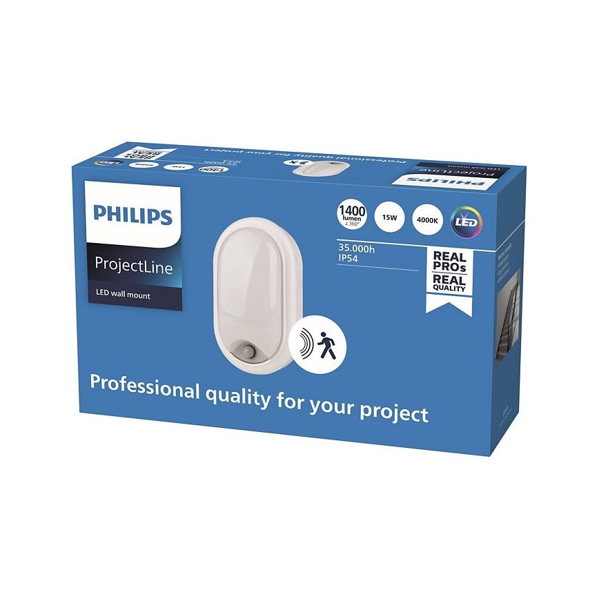 Philips - LED Аплик със сензор PROJECTLINE LED/15W/230V IP54