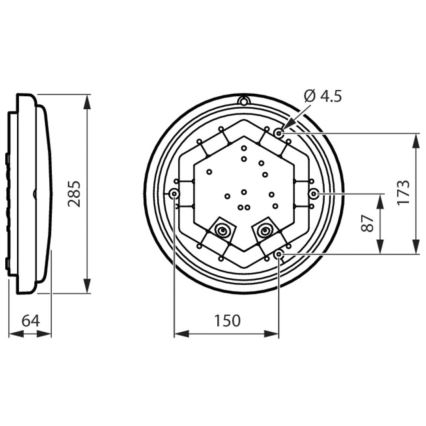 Philips - LED Аплик за баня LEDINAIRE LED/11W/230V 3000K IP65