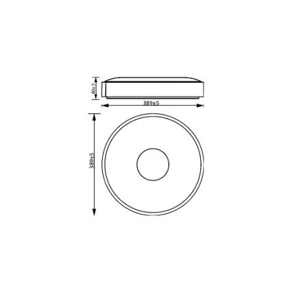 Philips - LED Димируем плафон COINER SCENE SWITCH LED/24W/230V 2700K черен