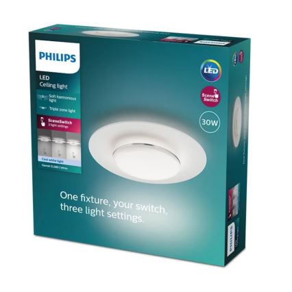 Philips- LED Димируем плафон SCENE SWITCH LED/30W/230V 4000K сребрист