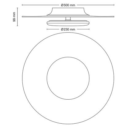 Philips- LED Димируем плафон SCENE SWITCH LED/40W/230V 2700K сребрист