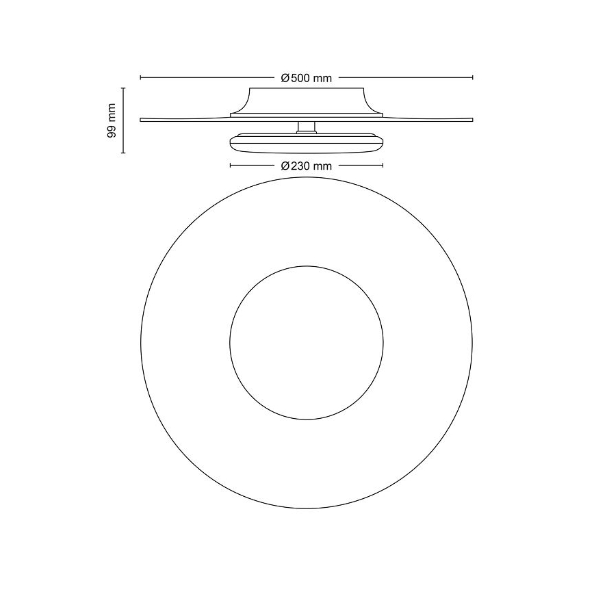 Philips- LED Димируем плафон SCENE SWITCH LED/40W/230V 2700K сребрист
