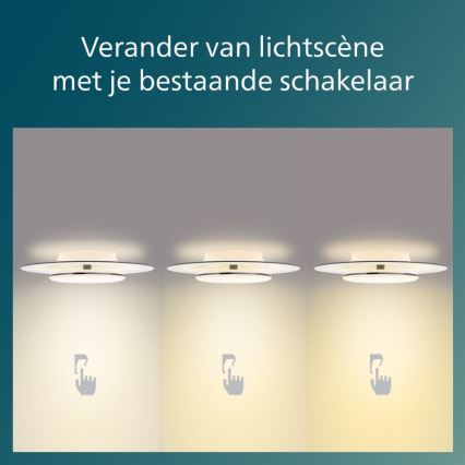 Philips- LED Димируем плафон SCENE SWITCH LED/40W/230V 2700K черен