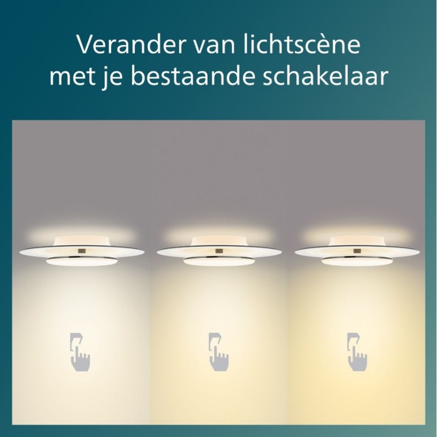 Philips- LED Димируем плафон SCENE SWITCH LED/40W/230V 2700K черен