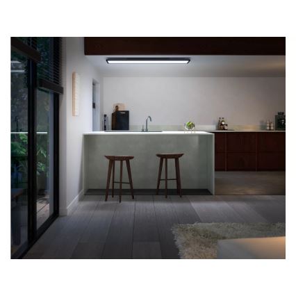 Philips - LED Димируем плафон Hue AURELLE LED/39W/230V 2200-6500K 120x30 см черен