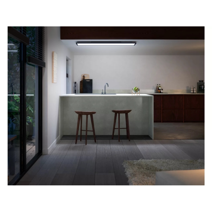 Philips - LED Димируем плафон Hue AURELLE LED/39W/230V 2200-6500K 120x30 см черен