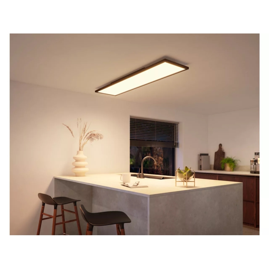 Philips - LED Димируем плафон Hue AURELLE LED/39W/230V 2200-6500K 120x30 см черен
