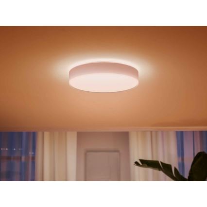 Philips - LED Димируем плафон Hue LED/33,5W/230V 2200-6500K Ø 425 мм бял + дистанционно управление