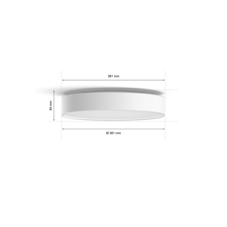 Philips - LED Димируем плафон Hue LED/19,2W/230V 2200-6500K Ø 381 мм бял + дистанционно управление