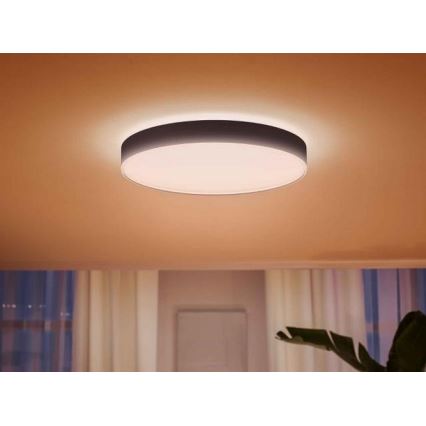 Philips - Димируем таванен LED плафон Hue LED/48W/230V 2200-6500K диаметър 551 мм черен + дистанционно управление