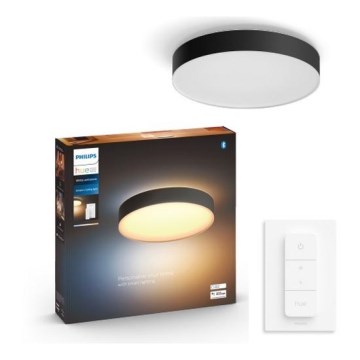 Philips - LED Димируем плафон Hue LED/33,5W/230V 2200-6500K Ø 425 мм черен + дистанционно управление