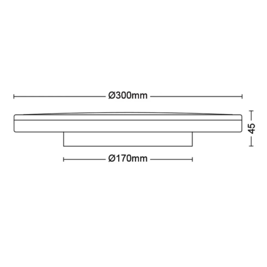 Philips - LED Димируем плафон SCENE SWITCH LED/18W/230V Ø 30 см 2700K черен