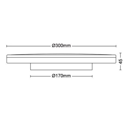 Philips - LED Димируем плафон SCENE SWITCH LED/18W/230V Ø 30 см 2700K бял