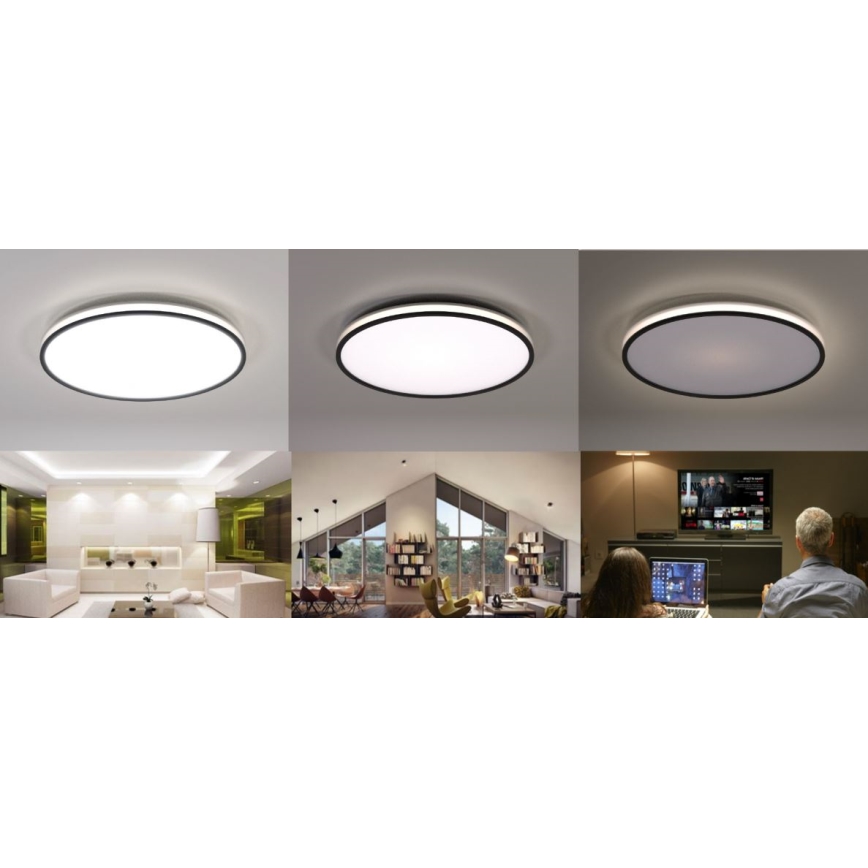 Philips - LED Димируем плафон SCENE SWITCH LED/18W/230V Ø 30 см 4000K черен