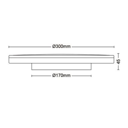 Philips - LED Димируем плафон SCENE SWITCH LED/18W/230V Ø 30 см 4000K черен