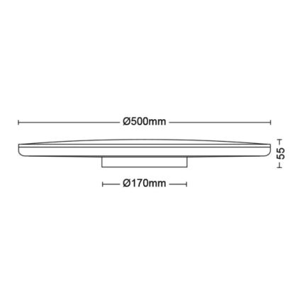 Philips - LED Димируем плафон SCENE SWITCH LED/36W/230V Ø 50 см 2700K бял
