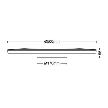 Philips - LED Димируем плафон SCENE SWITCH LED/36W/230V Ø 50 cm 4000K черен