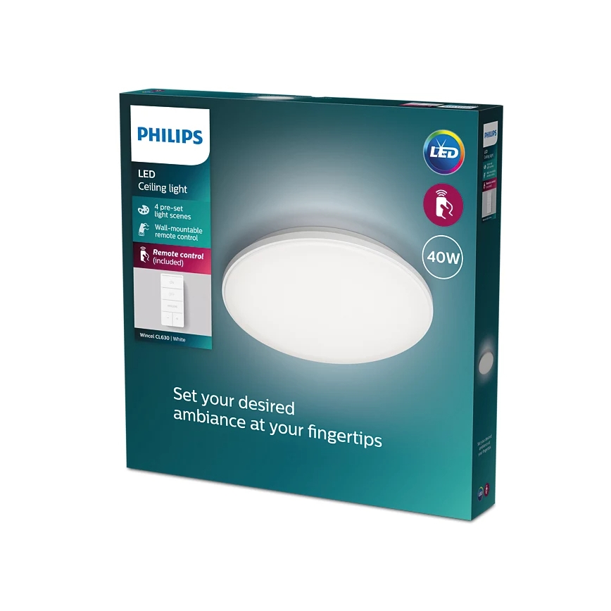 Philips - LED Димируем плафон LED/40W/230V 2700-6500K + дистанционно управление