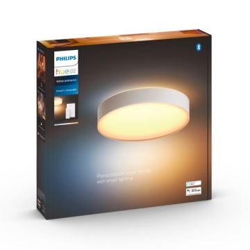 Philips - LED Димируем плафон Hue LED/33,5W/230V 2200-6500K Ø 425 мм бял + дистанционно управление