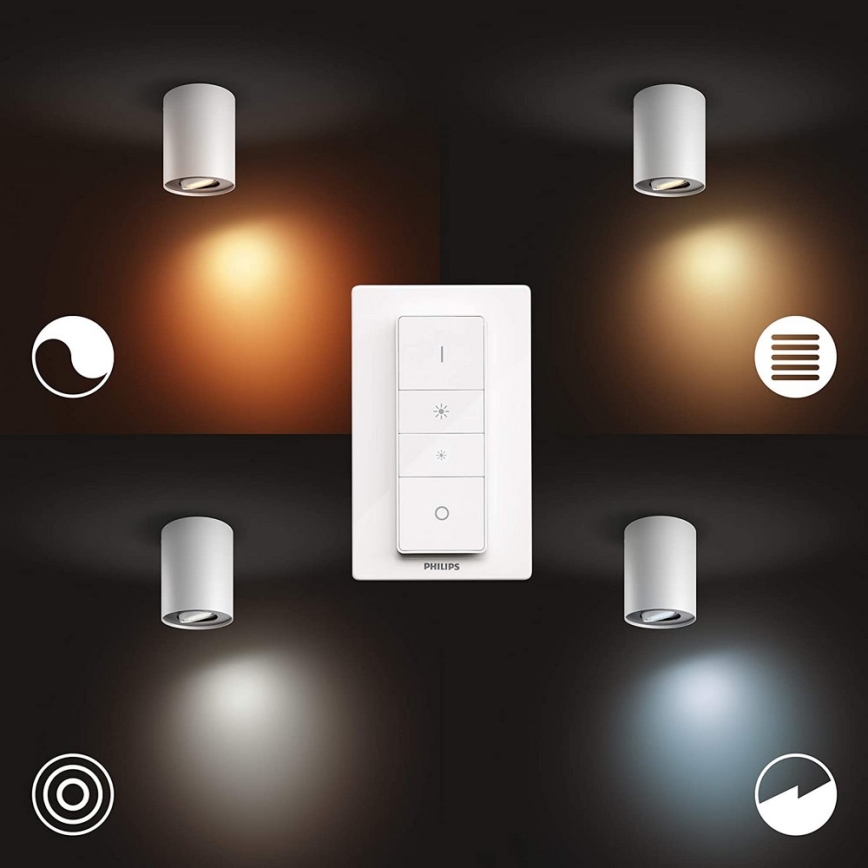 Philips - LED Димируем спот Hue PILLAR 1xGU10/4,2W/230V 2200-6500K бял