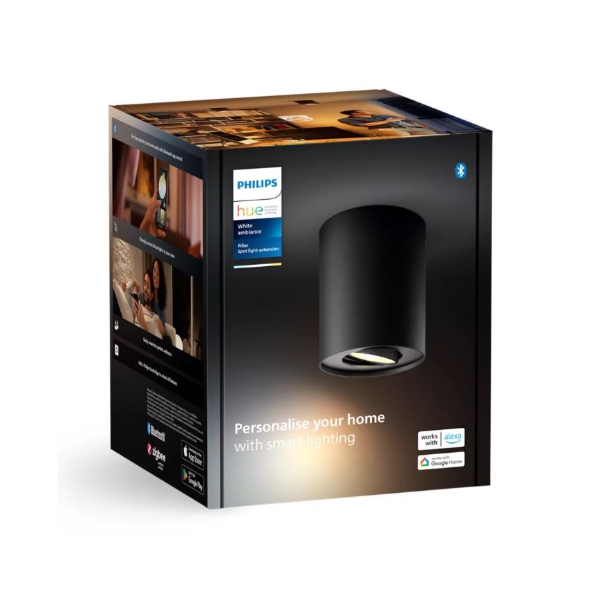 Philips - LED Димируем спот Hue PILLAR 1xGU10/4,2W/230V 2200-6500K черен
