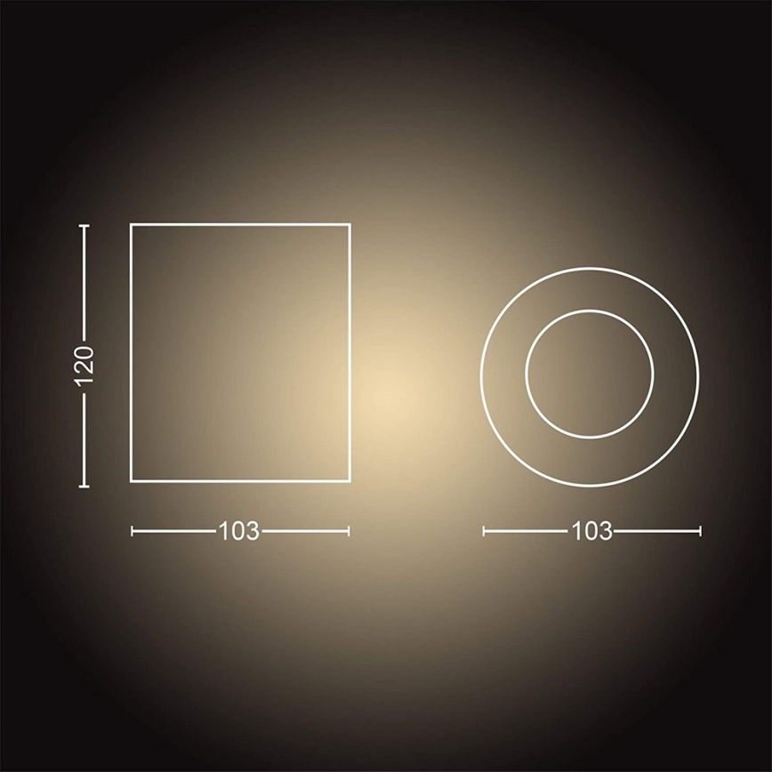Philips - LED Димируем спот Hue PILLAR 1xGU10/4,2W/230V 2200-6500K черен