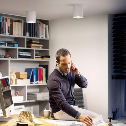 Philips - LED Димируем спот Hue PILLAR 1xGU10/4,2W/230V 2200-6500K + дистанционно управление бял