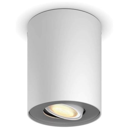 Philips - LED Димируем спот Hue PILLAR 1xGU10/4,2W/230V 2200-6500K + дистанционно управление бял