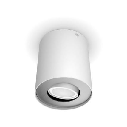 Philips - LED Димируем спот Hue PILLAR 1xGU10/4,2W/230V 2200-6500K + дистанционно управление бял