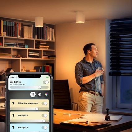 Philips - LED Димируем спот Hue PILLAR 1xGU10/4,2W/230V 2200-6500K + дистанционно управление бял