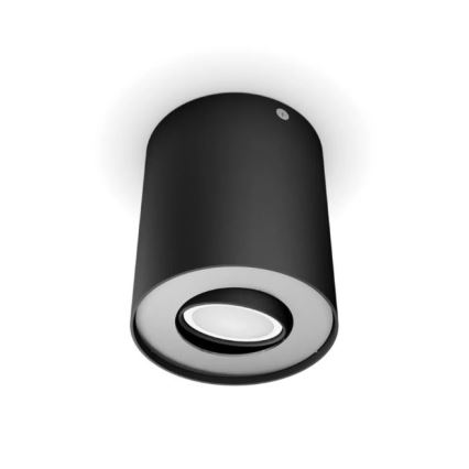 Philips - LED Димируем спот Hue PILLAR 1xGU10/4,2W/230V 2200-6500K + дистанционно управление черен