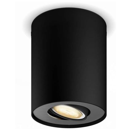 Philips - LED Димируем спот Hue PILLAR 1xGU10/4,2W/230V 2200-6500K + дистанционно управление черен