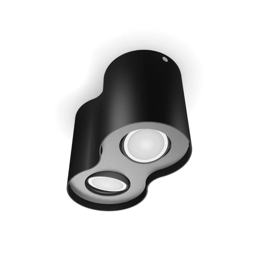 Philips - LED Димируем спот Hue PILLAR 2xGU10/4,2W/230V 2200-6500K + дистанционно управление черен