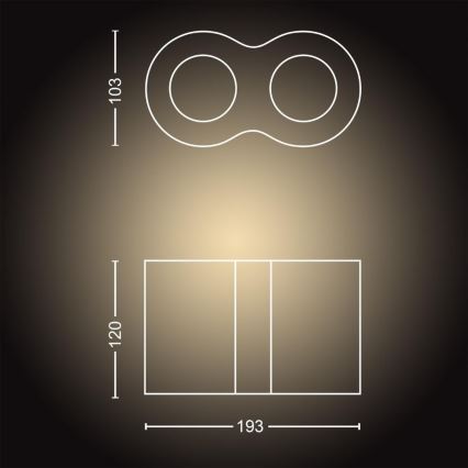 Philips - LED Димируем спот Hue PILLAR 2xGU10/4,2W/230V 2200-6500K + дистанционно управление черен
