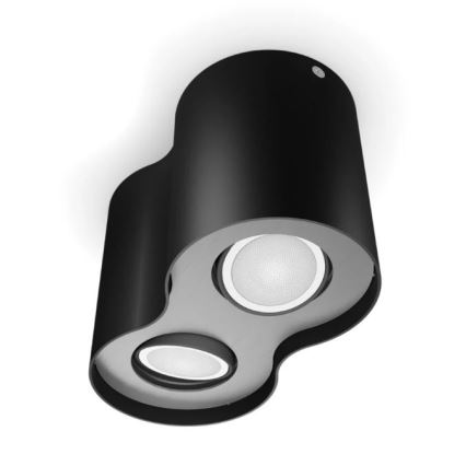 Philips - LED Димируем спот Hue PILLAR 2xGU10/4,2W/230V 2200-6500K + дистанционно управление черен