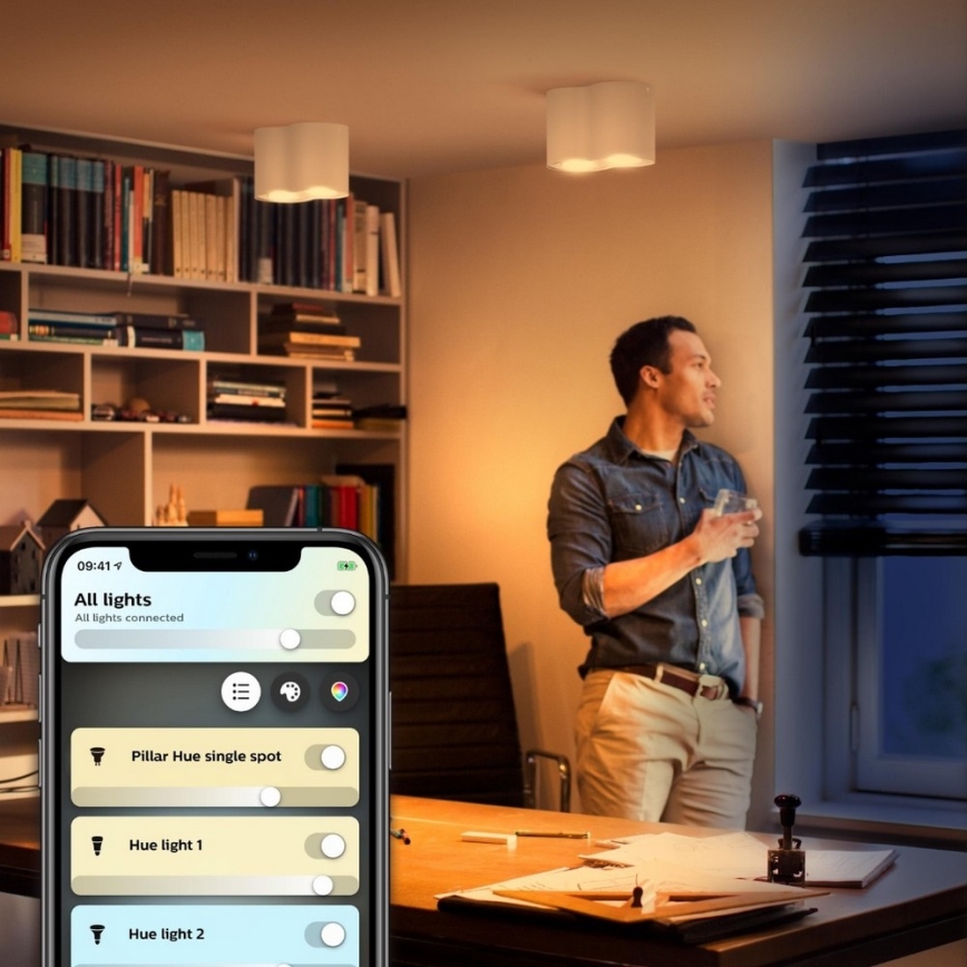 Philips - LED Димируем спот Hue PILLAR 2xGU10/5W/230V + дистанционно