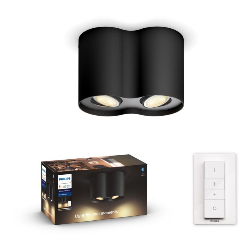 Philips - LED Димируем спот Hue PILLAR  2xGU10/5W/230V + дистанционно