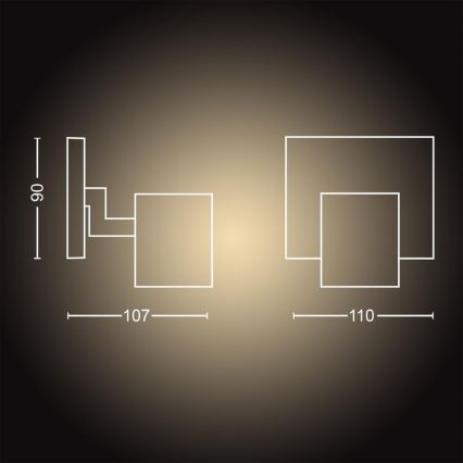 Philips - LED Димируем спот Hue RUNNER 1xGU10/4,2W/230V 2200-6500K бял