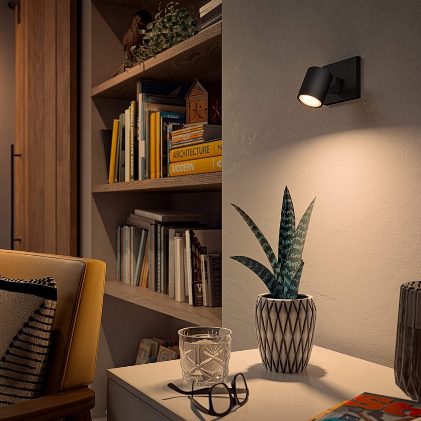 Philips - LED Димируем спот Hue RUNNER 1xGU10/4,2W/230V 2200-6500K черен