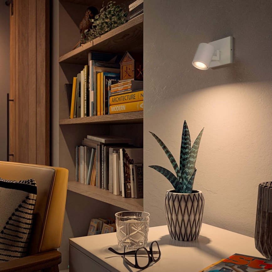 Philips - LED Димируем спот Hue RUNNER 1xGU10/4,2W/230V 2200-6500K + дистанционно управление бял