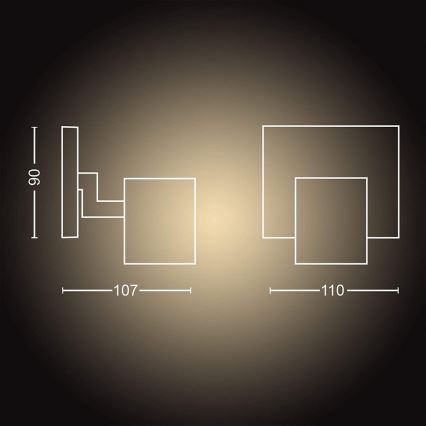 Philips - LED Димируем спот Hue RUNNER 1xGU10/4,2W/230V 2200-6500K + дистанционно управление бял