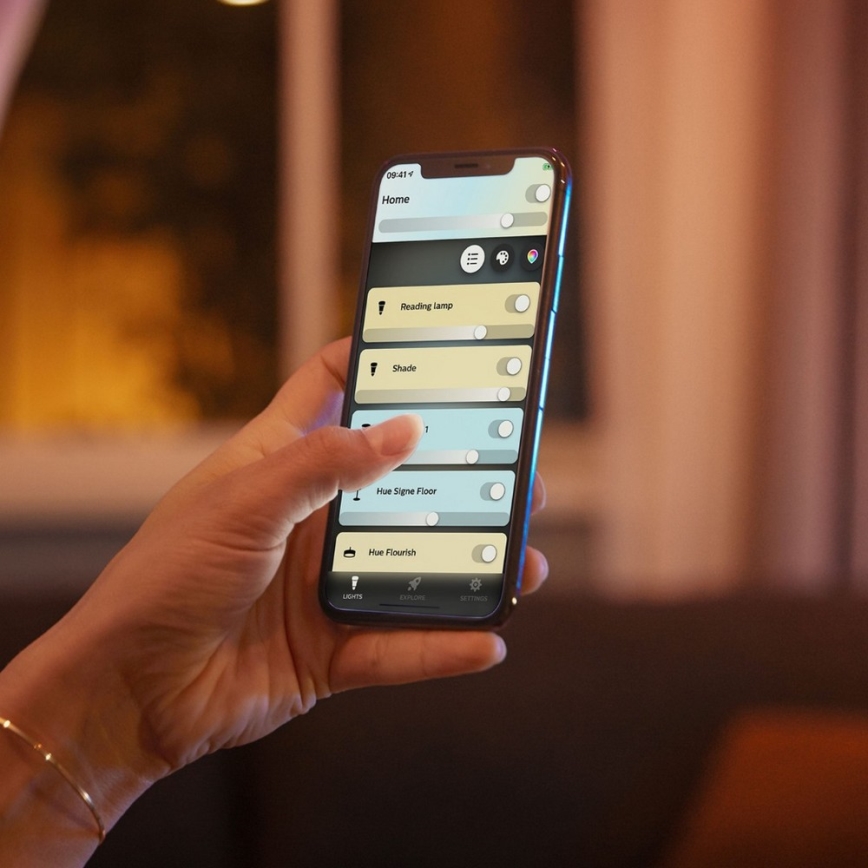 Philips - LED Димируем спот Hue RUNNER 1xGU10/4,2W/230V 2200-6500K + дистанционно управление черен