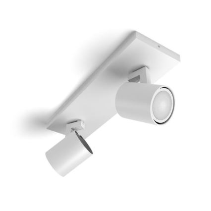 Philips - LED Димируем спот Hue RUNNER 2xGU10/4,2W/230V 2200-6500K + дистанционно управление бял