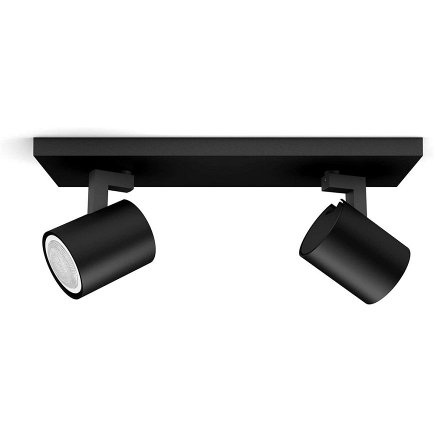 Philips - LED Димируем спот Hue RUNNER 2xGU10/4,2W/230V 2200-6500K + дистанционно управление черен