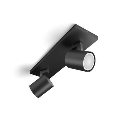 Philips - LED Димируем спот Hue RUNNER 2xGU10/4,2W/230V 2200-6500K + дистанционно управление черен