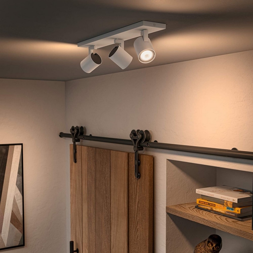 Philips - LED Димируем спот Hue RUNNER 3xGU10/4,2W/230V 2200-6500K + дистанционно управление бял