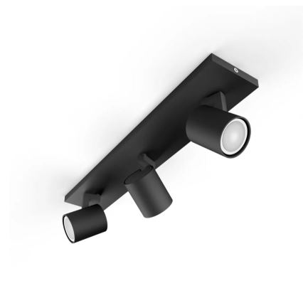 Philips - LED Димируем спот Hue RUNNER 3xGU10/4,2W/230V 2200-6500K + дистанционно управление черен